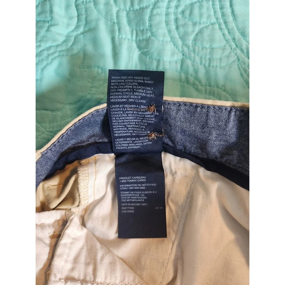 Tommy‎ Hilfiger Mens Tailored Fit Chino Pants Tan Khaki 36x30 Cotton Stretch